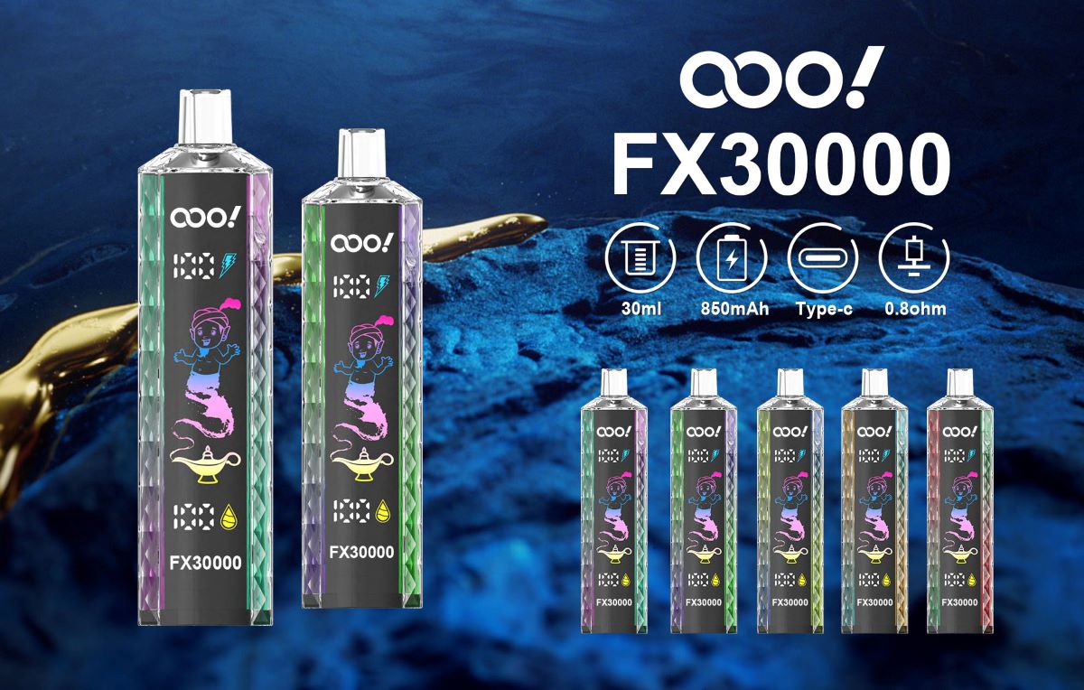 FX 30000 Puffs 30ml Disposable Vape with LED Display Screen and Adjustable Airflow ISK OOO!