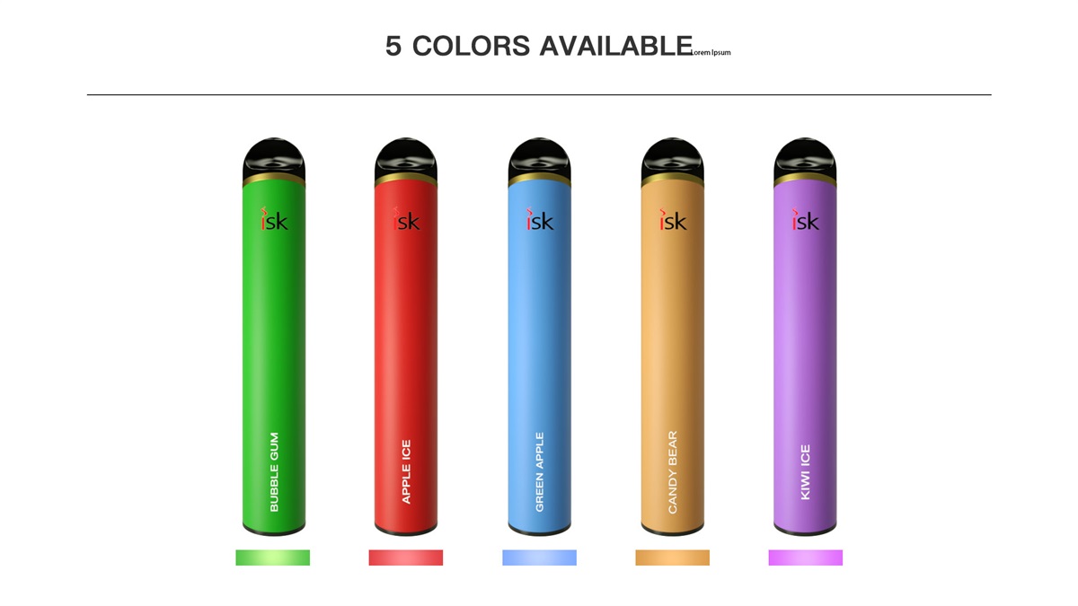 ISK034 1600 Puffs Disposable Vape Pen Rectangle POD Device