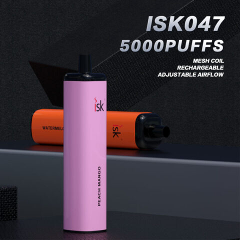 ISK047 Disposable POD 5000 Puff with Adjustable airflow and Rechargeable battery