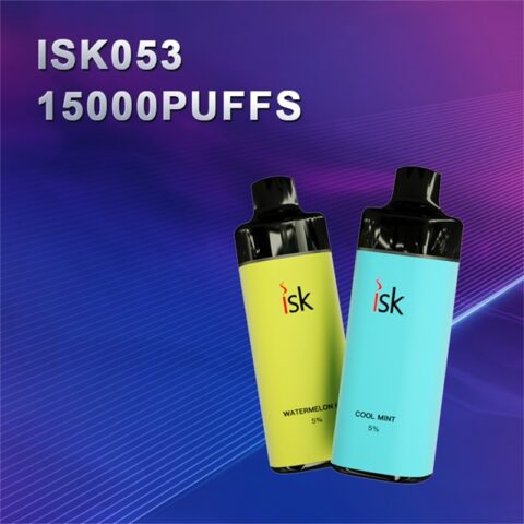 ISK053 15000 Puffs Disposable Vape POD empty Cartridges with adjustable airflow at RDL and MTL