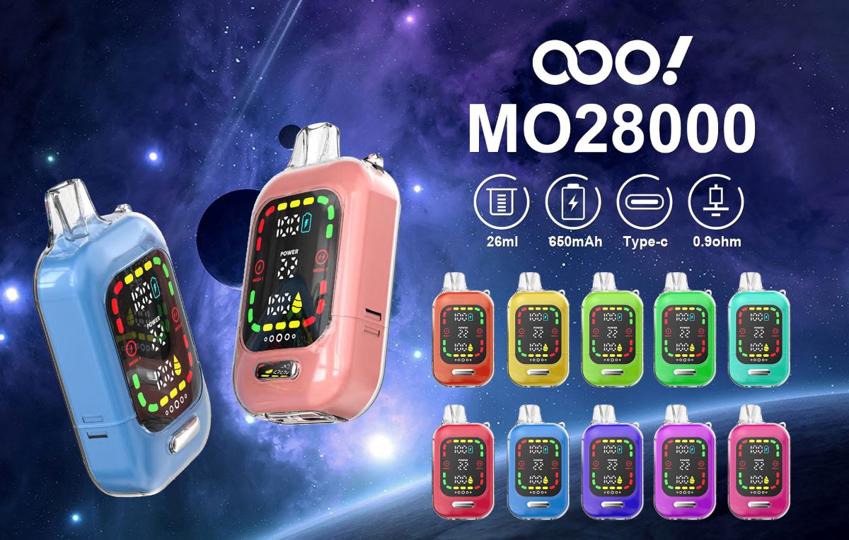 MO 28000 Puffs Disposable Vape 26ml with LED Display Screen and Adjustable Airflow ISK OOO!